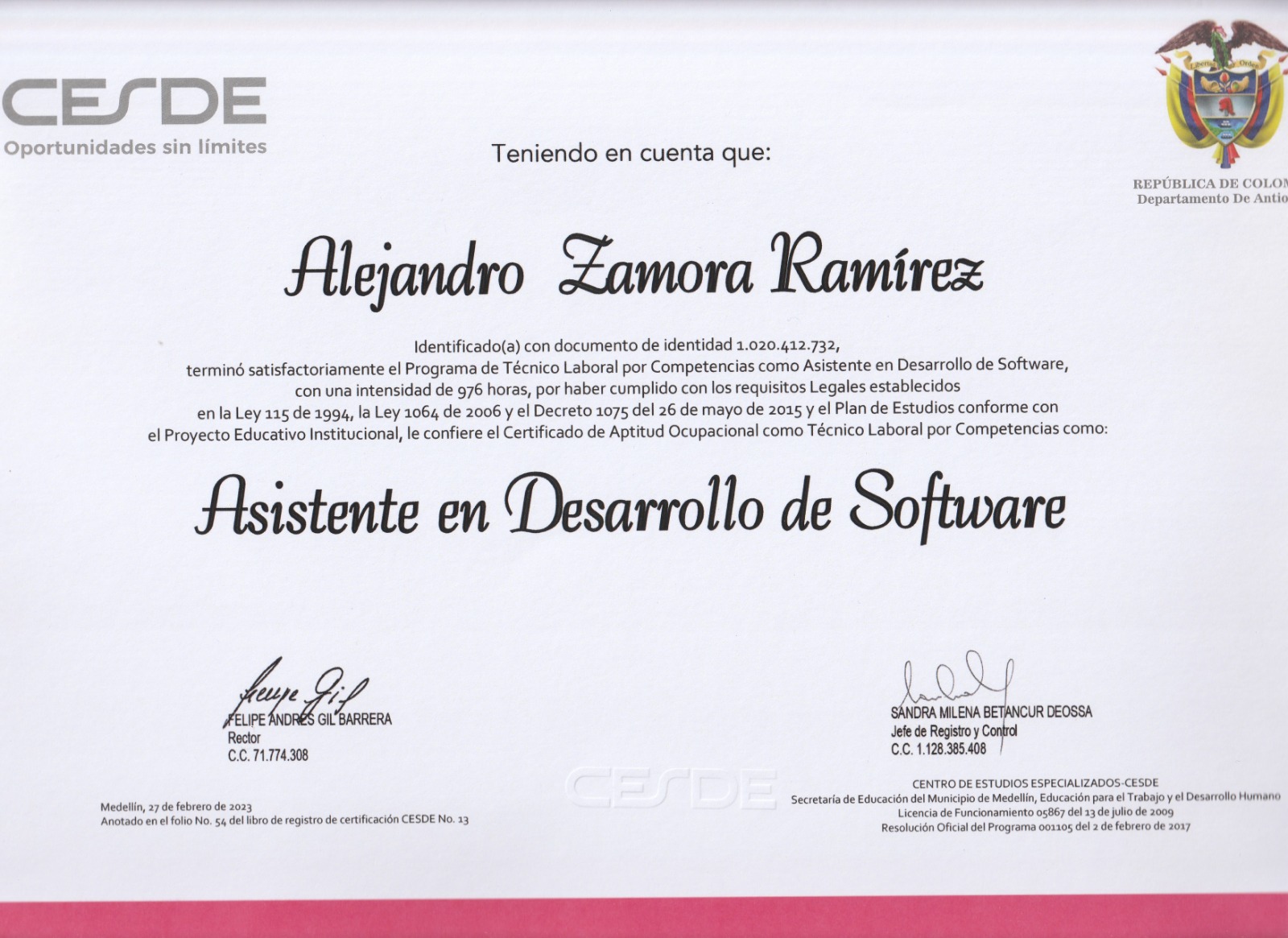 Desarollo de software upb